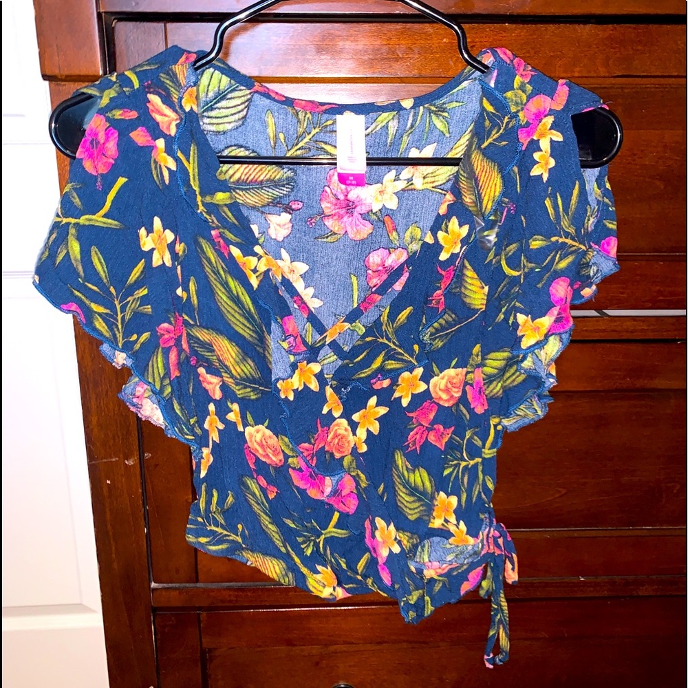 Hawaiian Floral Crop Top